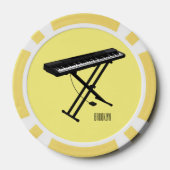 Toetsenbordpianorafbeelding cartoon poker chips (Achterkant)