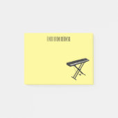 Toetsenbordpianorafbeelding cartoon post-it® notes (Voorkant)