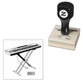 Toetsenbordpianorafbeelding cartoon rubberstempel (Gestempeld)