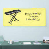 Toetsenbordpianorafbeelding cartoon spandoek (Beurs)