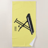 Toetsenbordpianorafbeelding cartoon strandlaken (Voorkant)