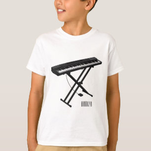 Toetsenbordpianorafbeelding cartoon t-shirt