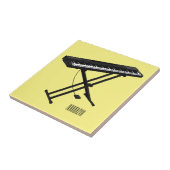 Toetsenbordpianorafbeelding cartoon tegeltje (Zijkant)