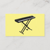 Toetsenbordpianorafbeelding cartoon visitekaartje (Achterkant)
