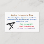 Toetsenbordpianorafbeelding cartoon visitekaartje (Voorkant)