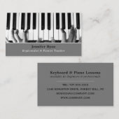 Toetsenbordspeler, professionele toetsenbord, pian visitekaartje (Voorkant / Achterkant)