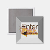 Toetsenbordtoets voor computer invoeren in brand magneet (Voorkant / Achterkant)