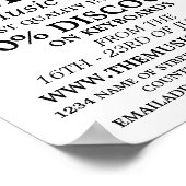 Toetsenbordtoetsen, muziekinstrumentenwinkel poster (Hoek)