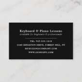 Toetsenbordtoetsen, professionele toetsenborden, p visitekaartje (Achterkant)