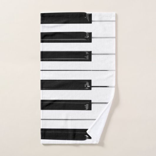 Toetsenbordtoetsen voor piano bad handdoek (Handdoek)