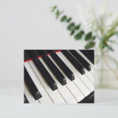 Toetsenbordtoetsen voor piano briefkaart (Staand voorkant)
