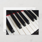 Toetsenbordtoetsen voor piano briefkaart (Voorkant / Achterkant)