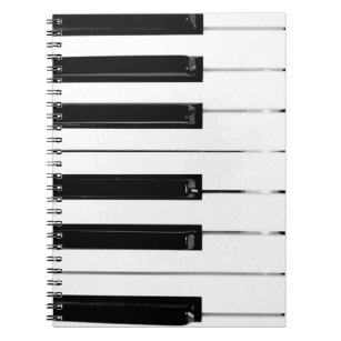 Toetsenbordtoetsen voor piano notitieboek