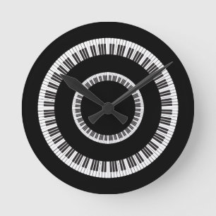 Toetsenbordtoetsen voor piano ronde klok