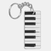 Toetsenbordtoetsen voor piano sleutelhanger (Voorkant Links)