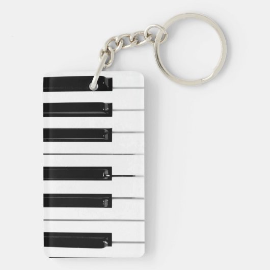 Toetsenbordtoetsen voor piano sleutelhanger (achterkant)