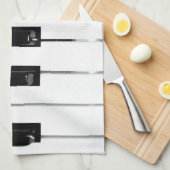 Toetsenbordtoetsen voor piano theedoek (Quarter Fold)