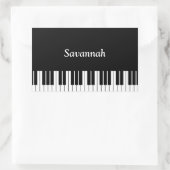 Toetsenbordtoetsen voor piano, zwart en wit rechthoekige sticker (Tas)