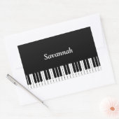 Toetsenbordtoetsen voor piano, zwart en wit rechthoekige sticker (Envelop)