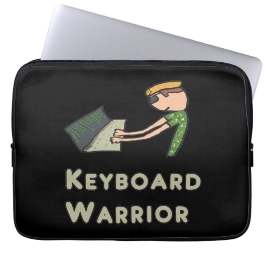 Toetsenbordwarrior Laptop Sleeve (Voorkant)