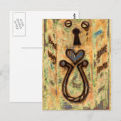 Toetsengat en hart briefkaart (Voorkant / Achterkant)