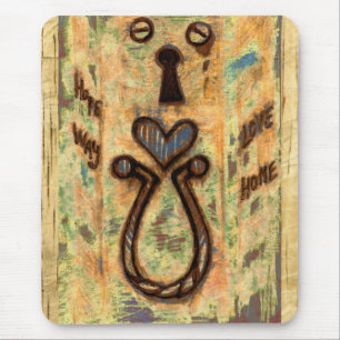 Toetsengat en hart muismat