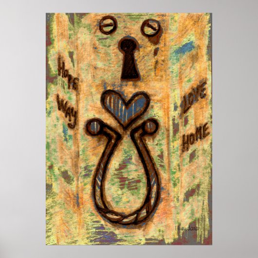 Toetsengat en hart poster (Voorkant)