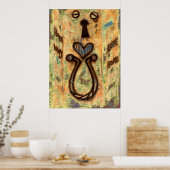 Toetsengat en hart poster (Keuken)