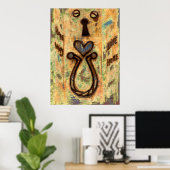 Toetsengat en hart poster (Thuiskantoor)