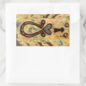 Toetsengat en hart rechthoekige sticker (Tas)