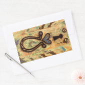 Toetsengat en hart rechthoekige sticker (Envelop)