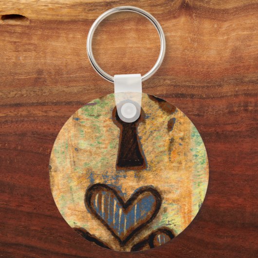 Toetsengat en hart sleutelhanger (Voorkant)