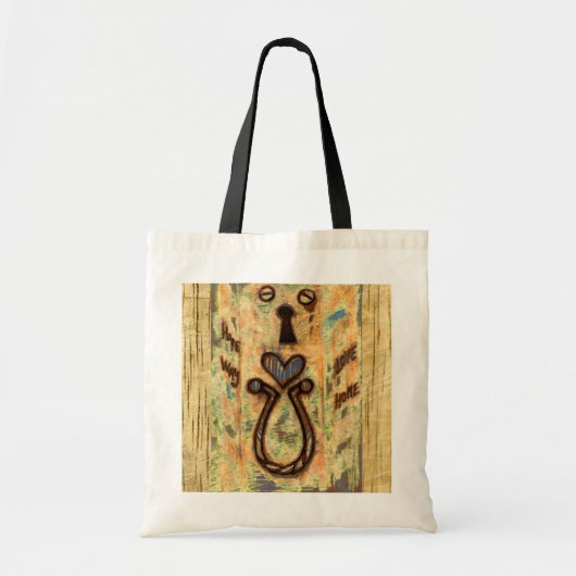 Toetsengat en hart tote bag (Voorkant)