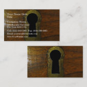 Toetsengat in een houten deur visitekaartje (Voorkant / Achterkant)