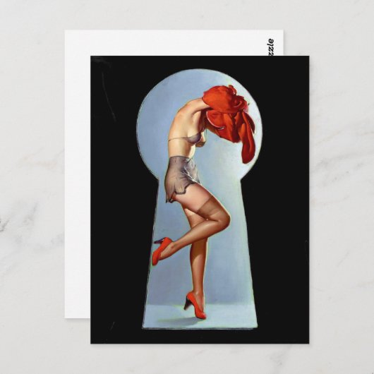 Toetsengat omhoog briefkaart (Voorkant / Achterkant)