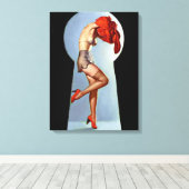 Toetsengat omhoog canvas afdruk (Insitu (Houten vloer))