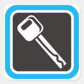 Toetsenpictogram Vierkante Sticker (Voorkant)