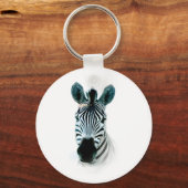 Toetsingen met zebra-hoofdportret in afrika sleutelhanger (Voorkant)