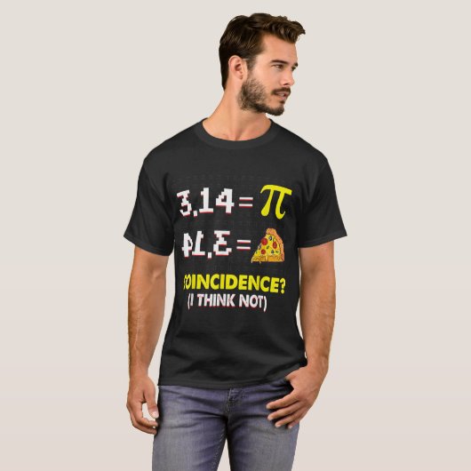 toeval dat ik niet denk dat Wiskunde geen Wiskunde T-shirt (Voorkant volledig)