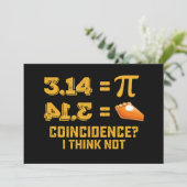 Toeval denk ik niet taart pi dag Wiskunde Kaart (Staand voorkant)