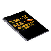 Toeval denk ik niet taart pi dag Wiskunde Notitieboek (Rechterzijde)