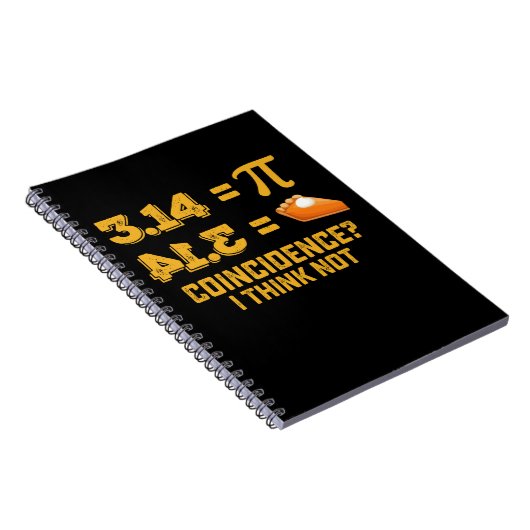 Toeval denk ik niet taart pi dag Wiskunde Notitieboek (Rechterzijde)