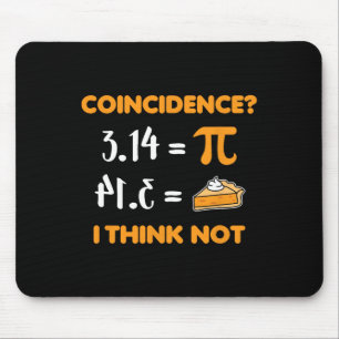 Toeval pi 3.14 Wiskunde woordspeling mathlete Wisk Muismat