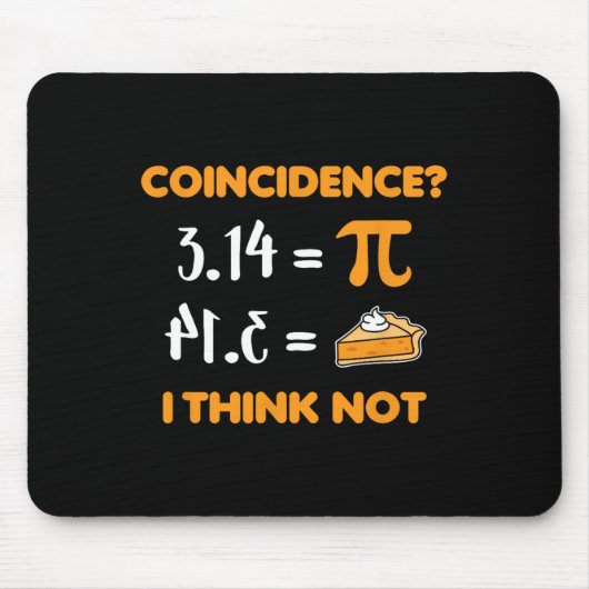 Toeval pi 3.14 Wiskunde woordspeling mathlete Wisk Muismat (Voorkant)