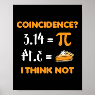 Toeval pi 3.14 Wiskunde woordspeling mathlete Wisk Poster