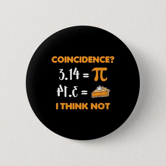 Toeval pi 3.14 Wiskunde woordspeling mathlete Wisk Ronde Button 5,7 Cm (Voorkant)