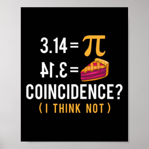 Toeval Pi Pie - Wiskunde minnaar Pi Day Science Poster