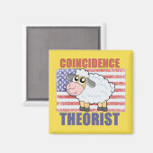 Toeval Theorist Schaap - Koelkast Magnet (Voorkant / Achterkant)