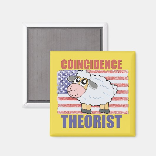 Toeval Theorist Schaap - Koelkast Magnet (Voorkant / Achterkant)