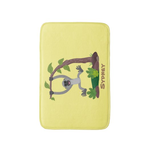 Toevallige afbeelding van de gibbon-cartoon badmat (Voorkant Verticaal)